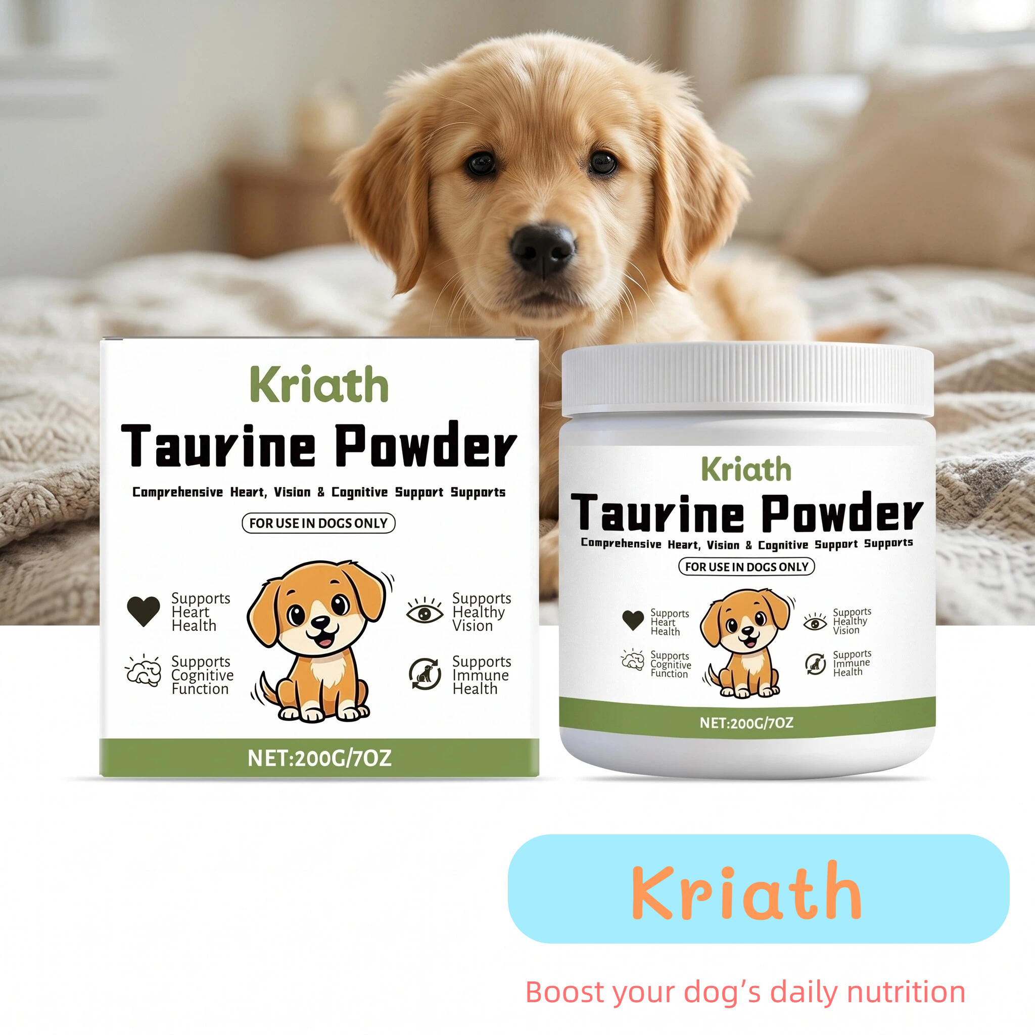 Wellness Health Nutrition - Dog Taurine Powder Easy-To-Mix Support Cognitive