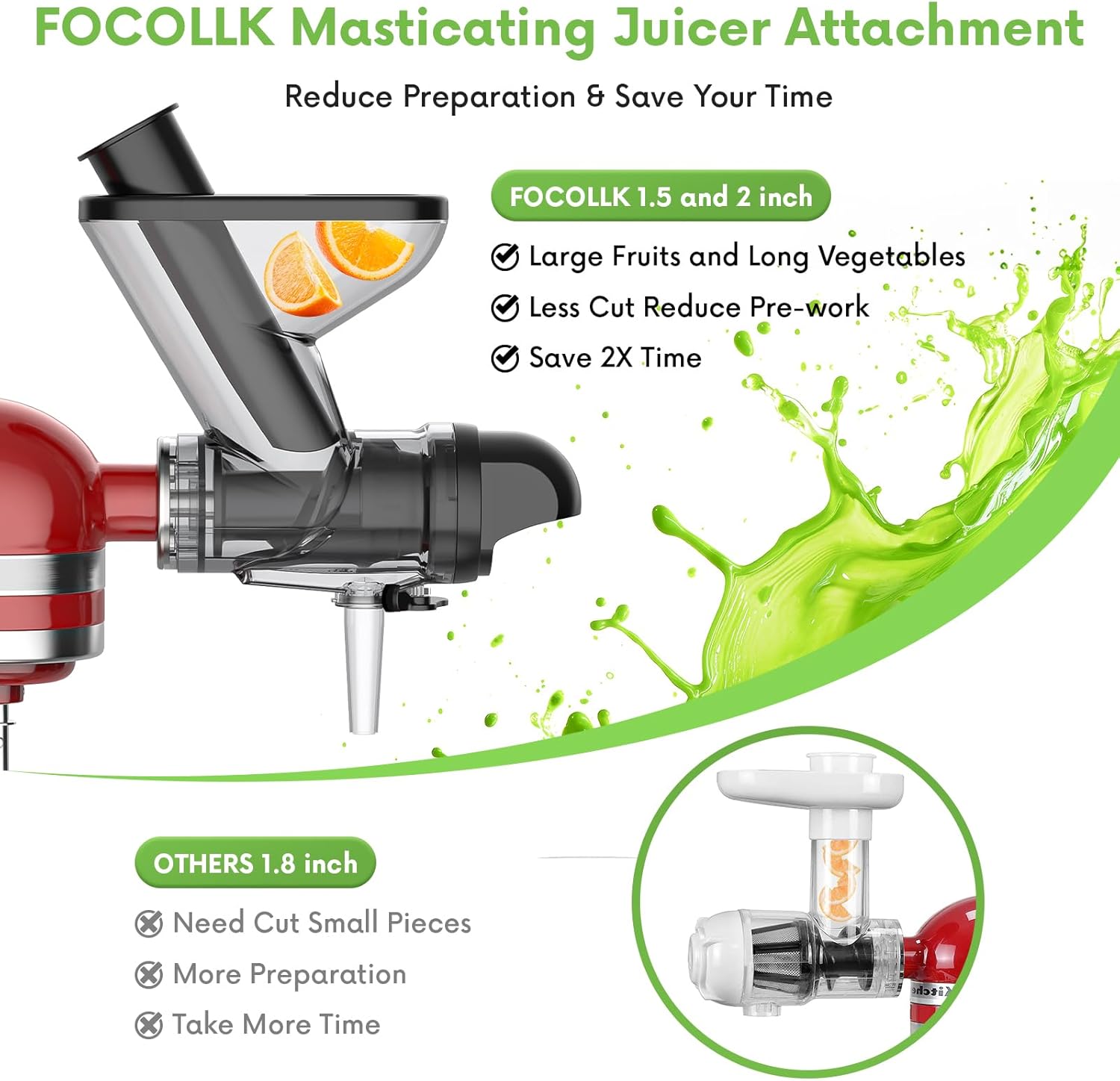 Masticating Juicer Attachment  - Cold Press Juicer reseña y precio