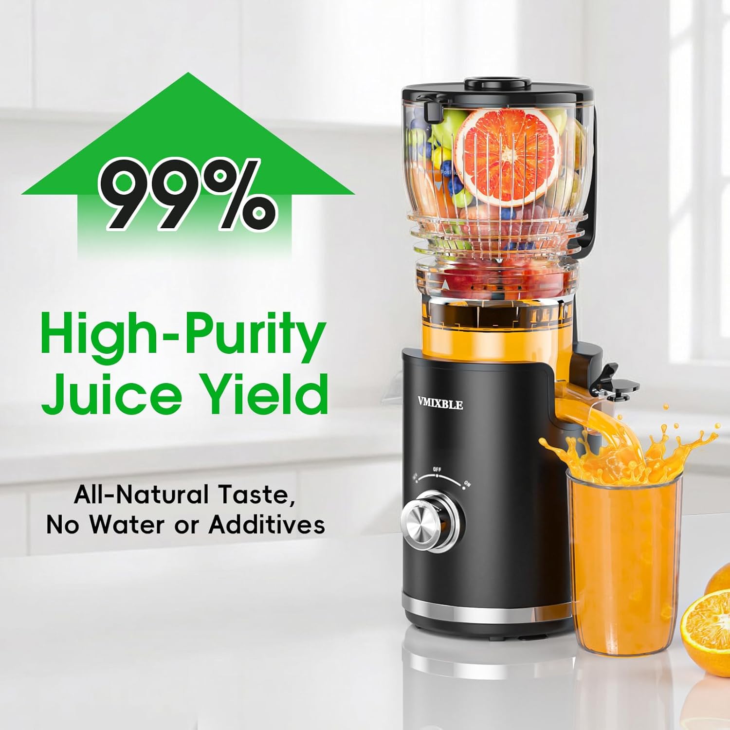 Cold Press Juicer, 300W Slow M - Cold Press Juicer reseña y precio