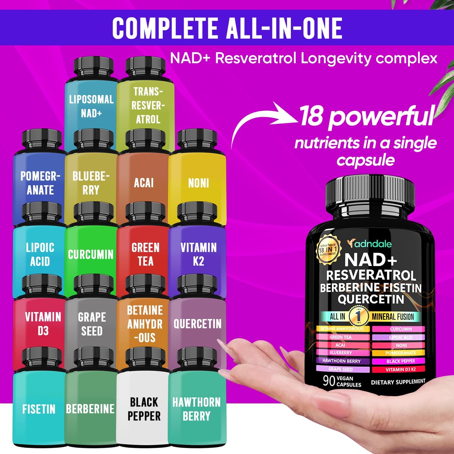 90pcs NAD Supplement - Longevi - Longevity Health & Wellness Hotel Adults Only reseña y precio