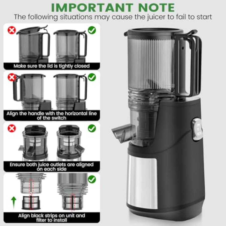 Masticating juicer for home ki - Cold Press Juicer reseña y precio