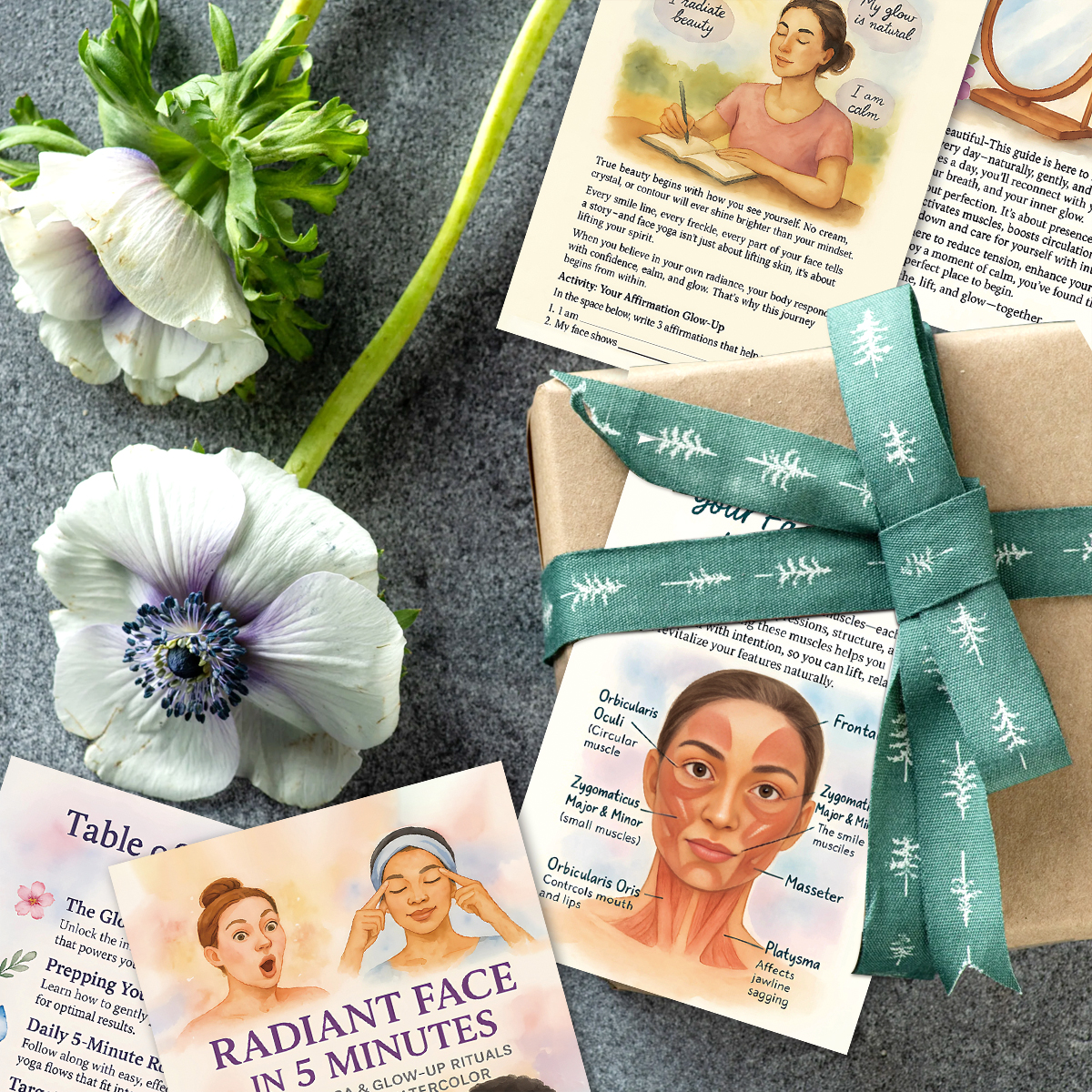 24pcs Radiant Face Yoga Cards, - Health Wellness Yoga reseña y precio