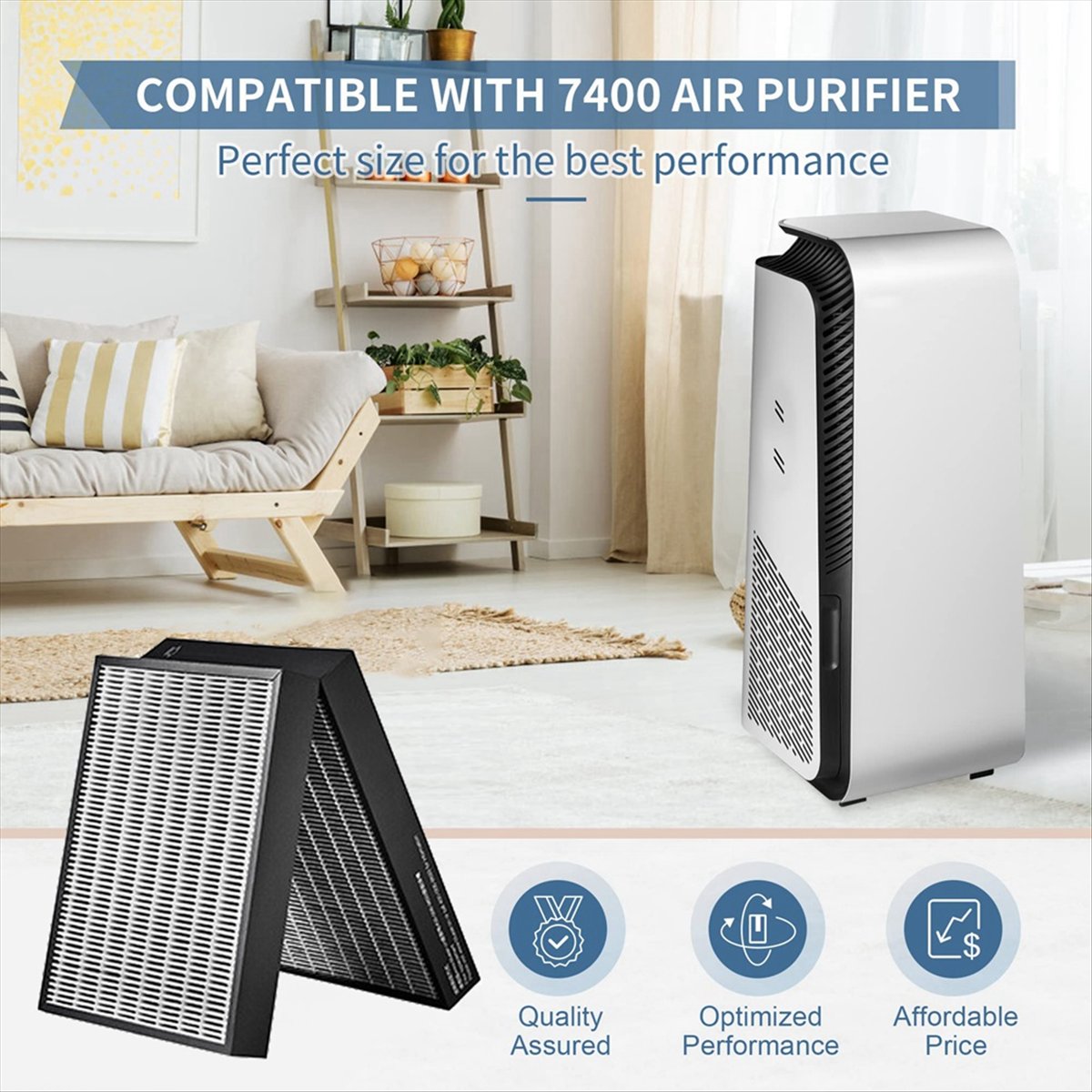 7400 Air Purifier Filter Repla - Air Purifier Hepa reseña y precio