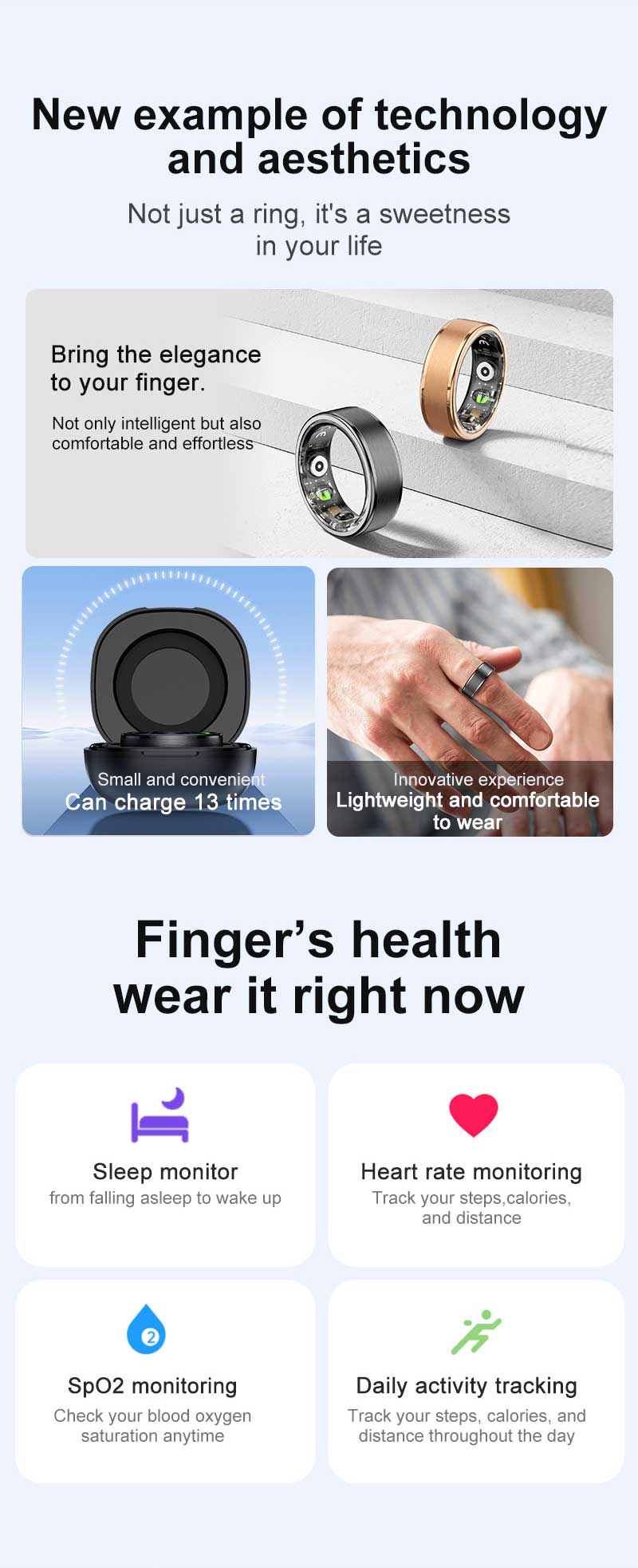 R03 Smart Ring Men Women With  - Women'S Health & Wellness Center reseña y precio