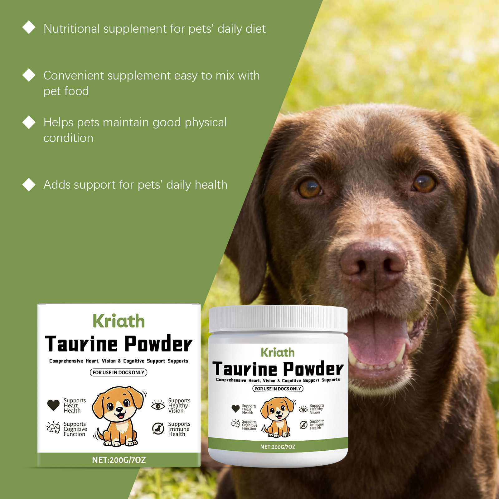 Dog Taurine Powder Easy-To-Mix - Wellness Health Nutrition reseña y precio