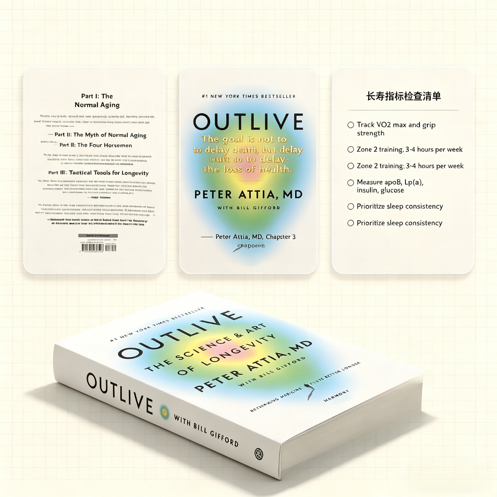 Outlive: The Science & Art of  - Health Wellness Longevity reseña y precio