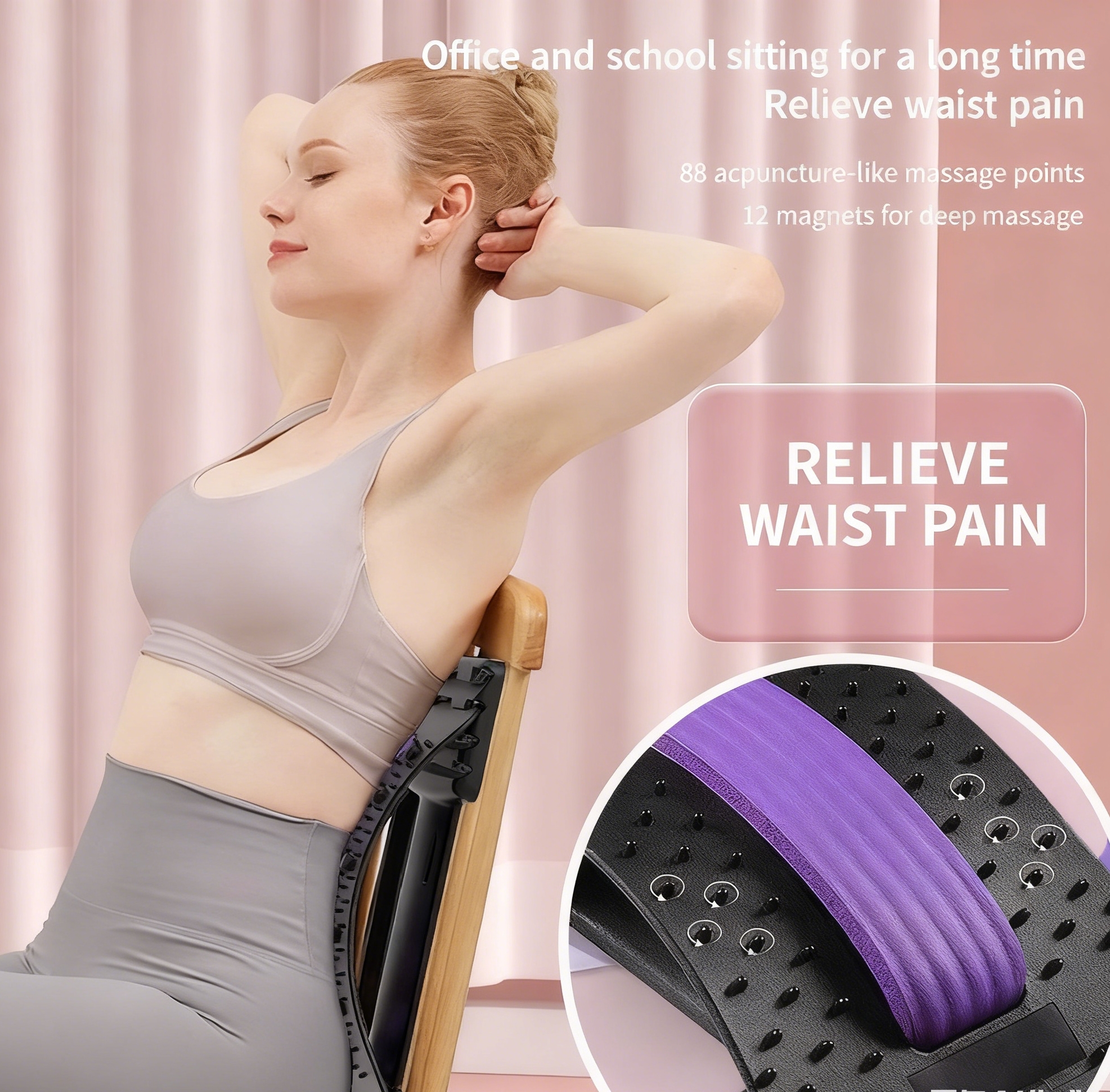 Lumbar Support Back Massager V - Back Stretcher Lumbar reseña y precio
